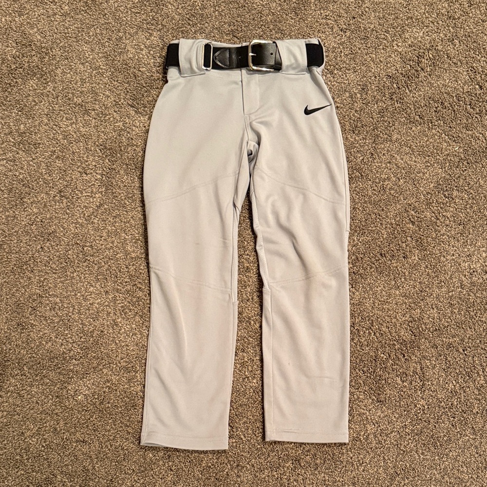 Kids Nike Pro Baseball Pants with Black Belt
